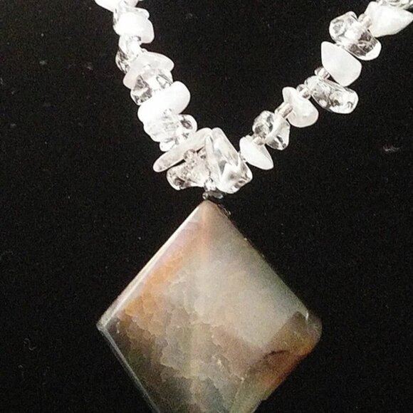 Pink Agate And Rose Quartz Necklace - Picture 8 of 8